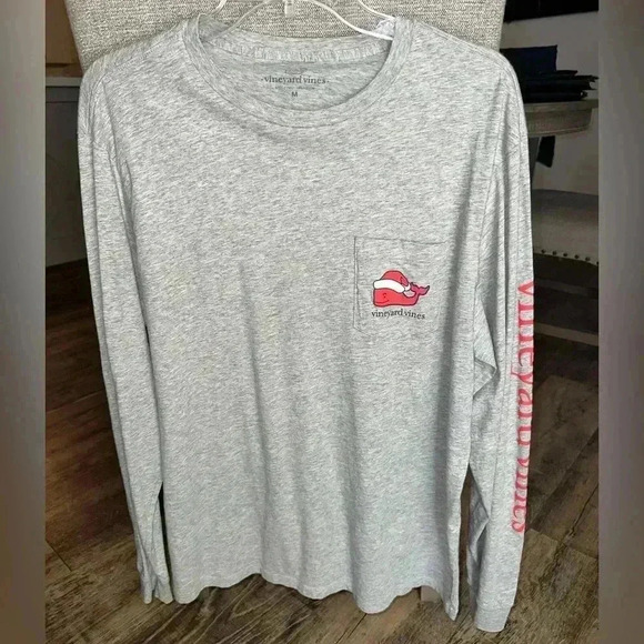 Vineyard Vines Christmas Long Sleeve Tee Naughty Or Nice Medium - Picture 1 of 5